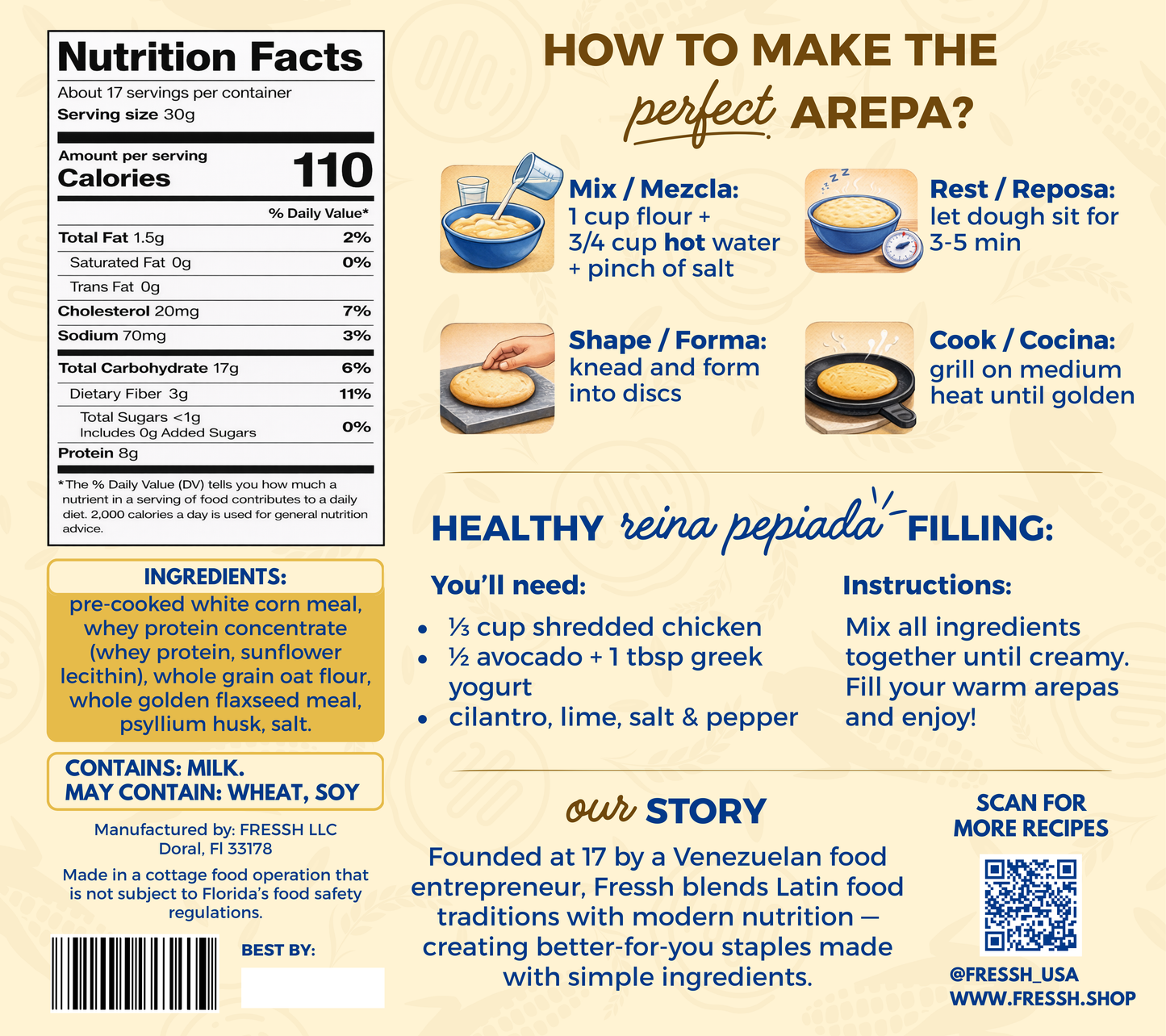 Smart Mix Arepa Flour w/ Protein & Fiber