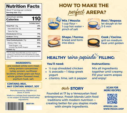 Smart Mix Arepa Flour w/ Protein & Fiber (Shipping Available)